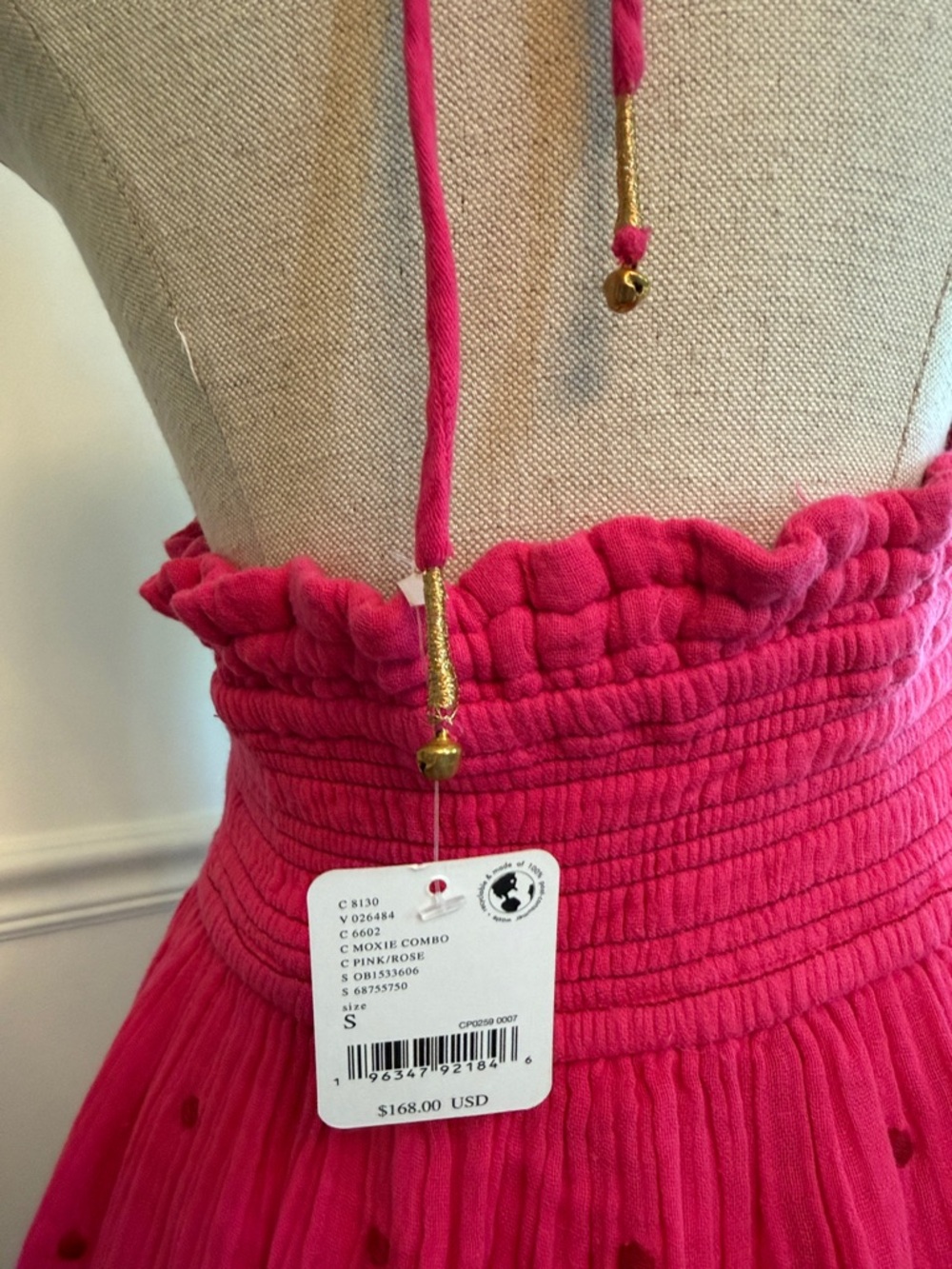 Free People Real Love Halter Maxi Dress with Floral Embroidery - NWT Size S - Picture 8 of 10